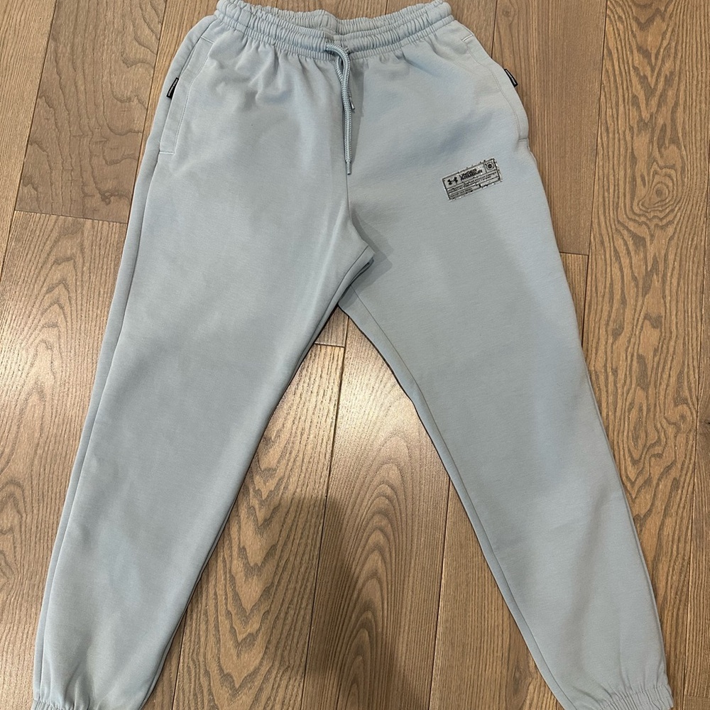 Under Armour Pale Blue Sweatpants with Patch Logo - Men’s